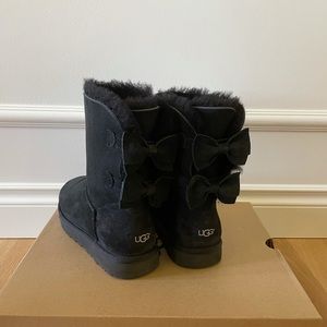UGG W Meilani Black bow boots, Bailey bow